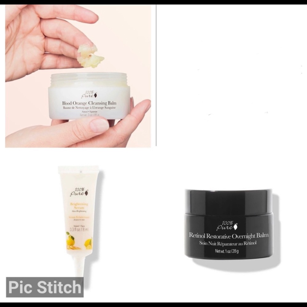 100% Pure Bundle: Cleansing Balm, Retinol Balm, Cleansing Balm